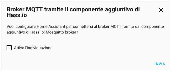 HASSIO - Integrazione Eclipse MQTT Broker - Configura